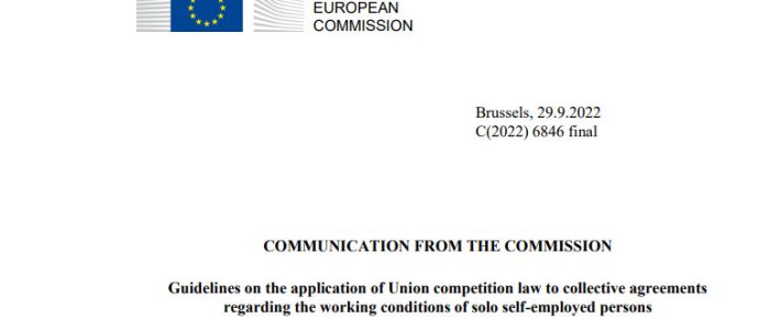 Accordi collettivi, rappresentanza e normativa antitrust: arrivano le linee guida della Commissione Europea